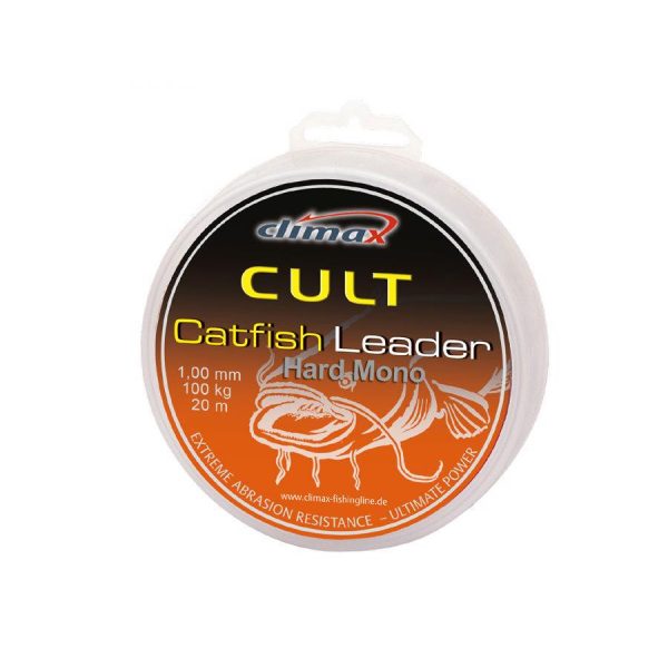 Climax Cult Catfish Hard Mono Leader 50m 0,90mm 60kg Wels Monofiles Vorfach