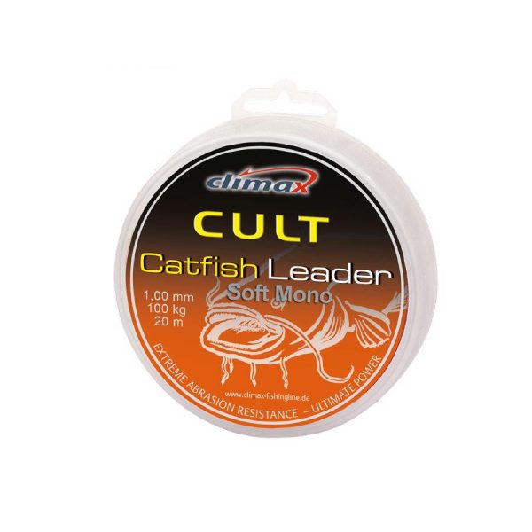 Climax Cult Catfish Soft Mono Leader 50m 1,40mm 84kg Wels Monofiles Vorfach