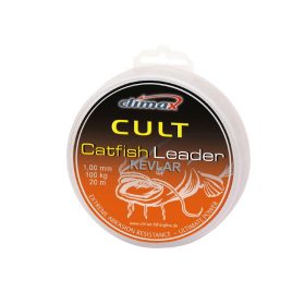   Climax Cult Catfish Kevlar Leader 20m 1,00mm 100kg Olive Green Welsgeflochtene Vorfachschnur