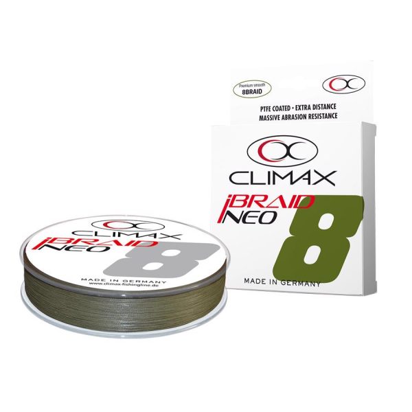 Climax iBraid Neo X8 Olive 135m 0,22mm 19,1kg Geflochtene Hauptschnur