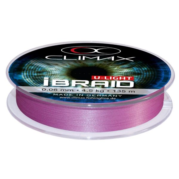 Climax iBraid U-Light Fluo Purple 135m 0,08mm 6,0kg Geflochtene Hauptschnur