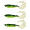 Nevis Twister Shad Vantage Perch 9cm 6,56gr Grün-Weiß Plastikköder 3 Stk.