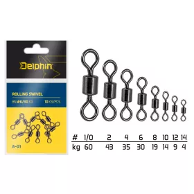 Delphin Rolling Swivel A-01/10 Stk. BN/10