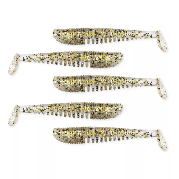 Nevis Impulse Shad 7,5cm 3,05gr 5Stk/Pckg Gold Glitzer Plastikköder