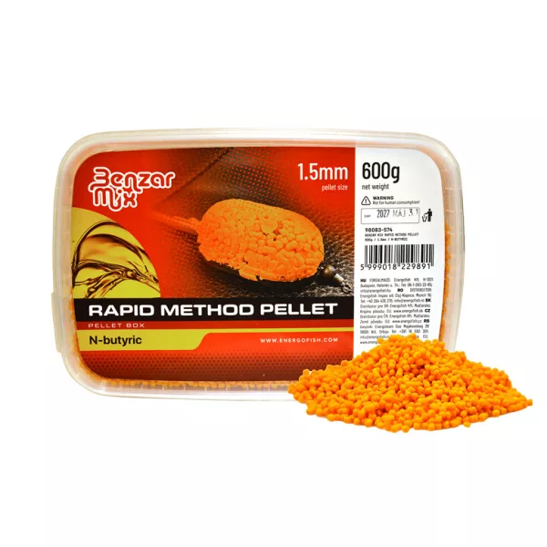 Benzár Mix Rapid Method Pellet 1,5mm Buttersäure Pellet Box 600gr