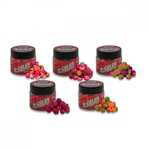 BENZAR MIX 4C METHOD POP UP 7MM WEISS, GRÜN, ROT, LILA - Pop up