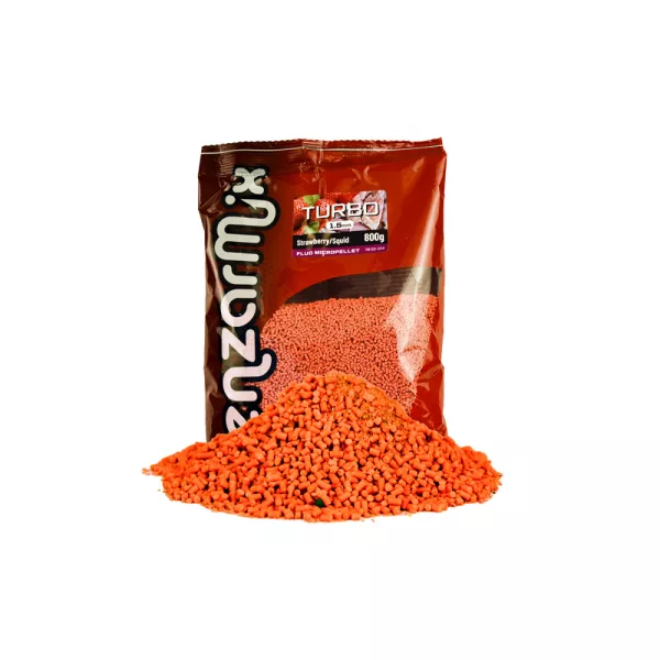 Benzár Mix Fluo Turbo Pellet Erdbeer-Tintenfisch 1,5mm 800g