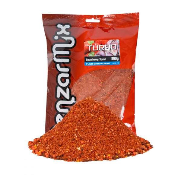 Benzar Fluo Turbo Grundfutter Erdbeer-Tintenfisch Futter 800gr
