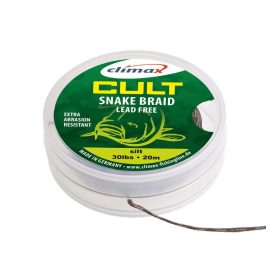   Climax Cult Carp Snake Braid Lead Free Leader 10m 30lb Weed Green Geflochtenes Vorfach