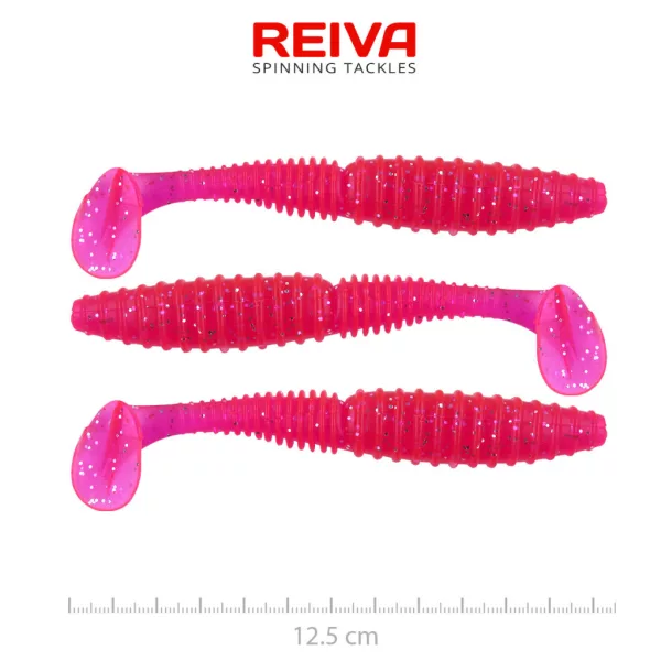 Reiva Zander Power Shad Japanese Red 12,5cm Gummiköder 3 Stück