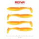 Reiva Zander Power Shad Glänzendes Orange 8cm Kunststoffköder 4 Stk.