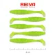 Reiva Zander Power Shad 8cm 3,18gr 5 Stk/Pck (Fluo Grün Glitzer I.) Plastikköder