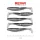 Reiva Zander Power Shad 8cm 3,18gr 5 Stk/Pck (Silber Glitzer) Plastikköder