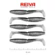 Reiva Zander Power Shad 8cm 3,18gr 5 Stk/Pck (Silber Glitzer) Plastikköder