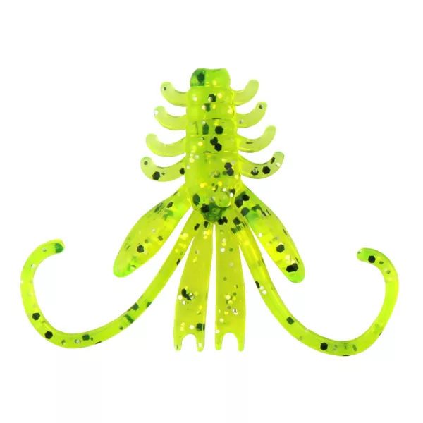 Reiva NYMPH 6cm 12 Stück/Packung Fluo Grüner Glitter Plastikköder
