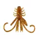 Reiva NYMPH 6cm 12 Stück/Packung Brauner Glitter Plastikköder