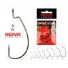 Reiva Offset Worm Schwarz 3/0 5 Stück/Packung Öhr Widerhaken Raubfischhaken