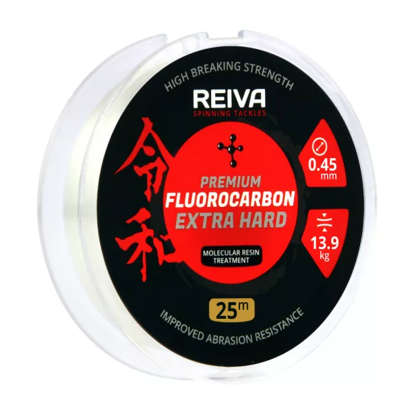 Reiva Reiva Fluorocarbon 25m 0.50mm Monofil Vorfach-Transparent