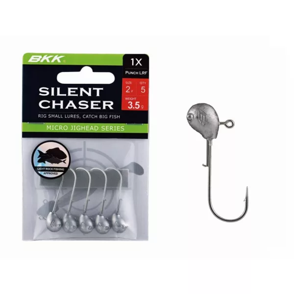 BKK Silent Chaser Microjig - Punch LRF 2#, 3g, 5 Stück/Packung Jigkopf