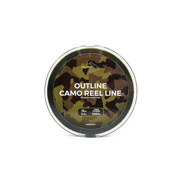 Avid Outline Camo Rollenschnur 12Lb 1000M Monofile Hauptschnur