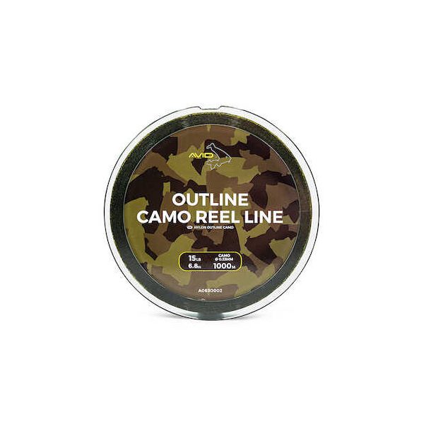 Avid Outline Camo Rollenschnur 15Lb 1000M Monofile Hauptschnur