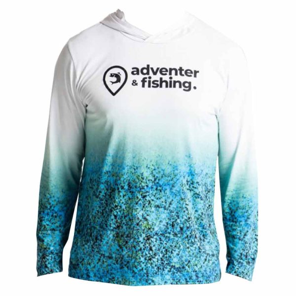 Adventer Fishing Kapuzen-UV-beständiges T-Shirt Bluefin Trevally L