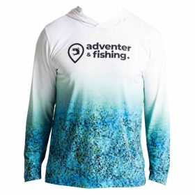   Adventer Fishing Kapuzen-UV-beständiges T-Shirt Bluefin Trevally XL