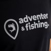 Adventer & Fishing Schwarz M Kurzarm-T-Shirt