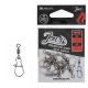 Mikado Jaws Predator M Spinnkarabiner mit Wirbel 10 Stk.