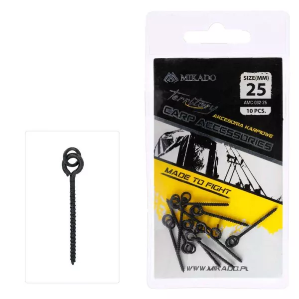 Mikado 25mm Köderschraube mit Ring 10 Stk.