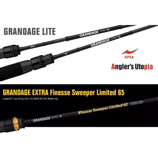 Apia Grandage Lite 65 Finesse Sweeper Limited 1,96m 0,6-3gr 2-teilige Spinnrute