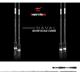   Apia Grandage Naval Silver Scale C65ML Cast 1,96m 7-25gr 2-teilige Spinnrute