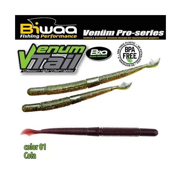 Biwaa Venum Tail 10cm 01 Cola Gummiköder 10 Stk.
