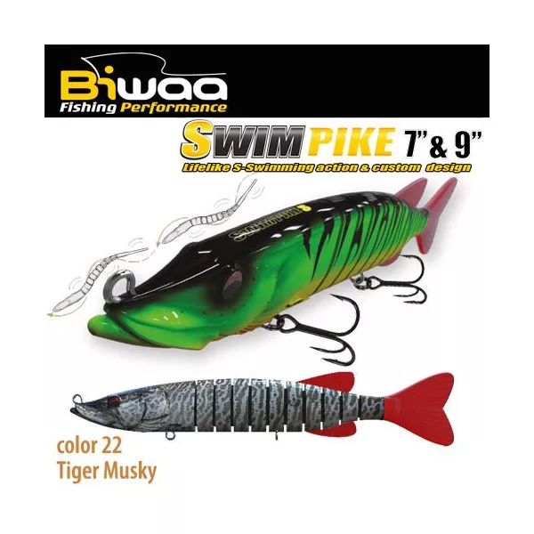Biwaa Swimpike SS 18cm 26gr 22 Tiger Musky Wobbler 1Stk.