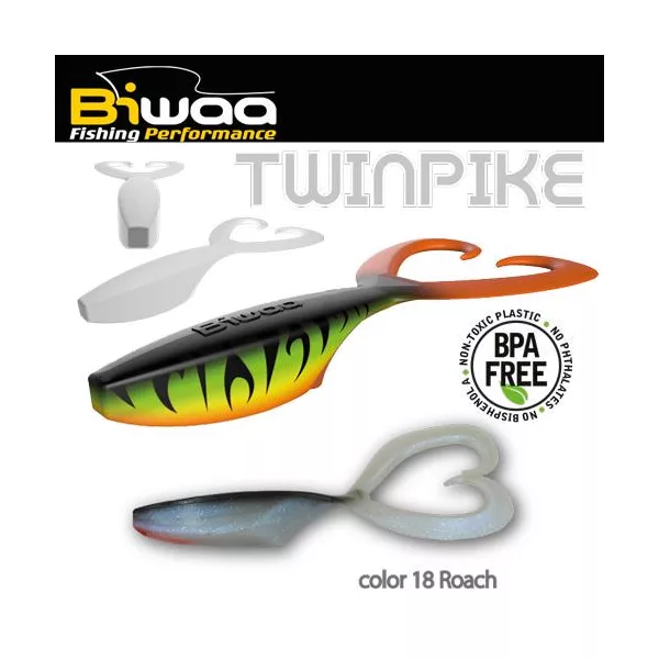 Biwaa Twinpike 15cm 24gr 18 Roach Gummifisch 3Stk