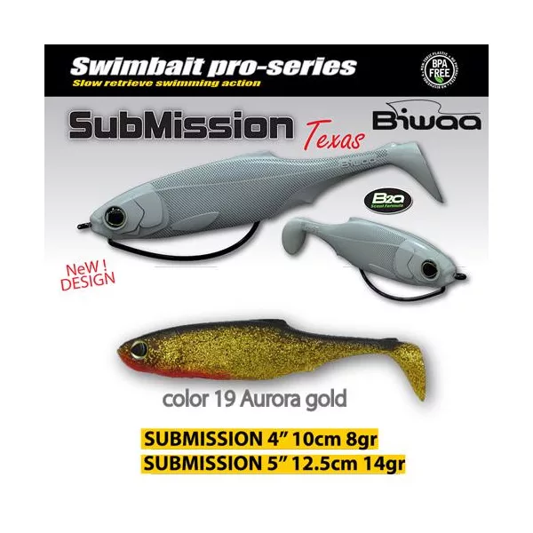 Biwaa Submission 13cm 19 Aurora Gold Gummifisch 3 Stück