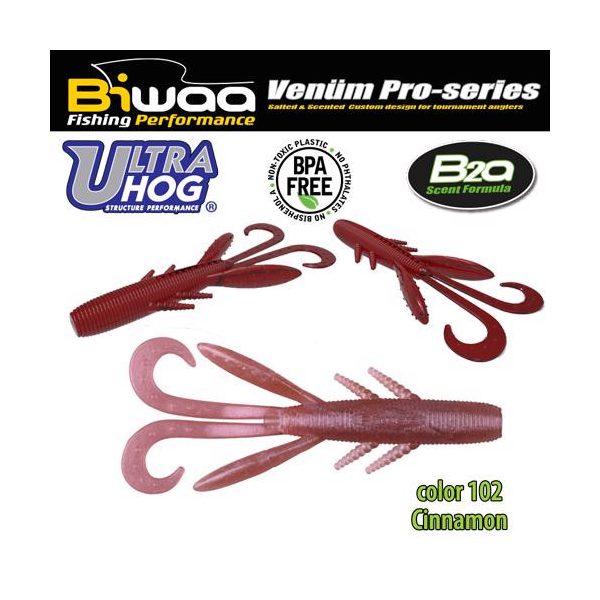 Biwaa Ultra Hog 10cm 102 Cinnamon Gummiköder 8 Stk.