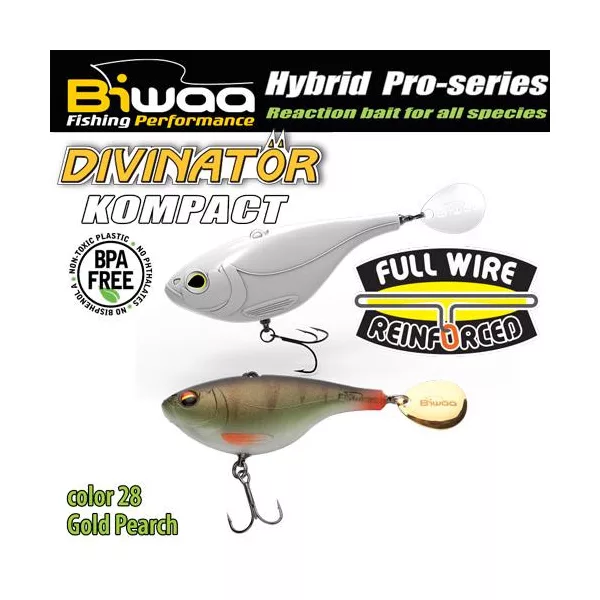 Biwaa Divinator Kompact 90 9cm 55gr 28 Gold Perch Spinnertail 1Stk