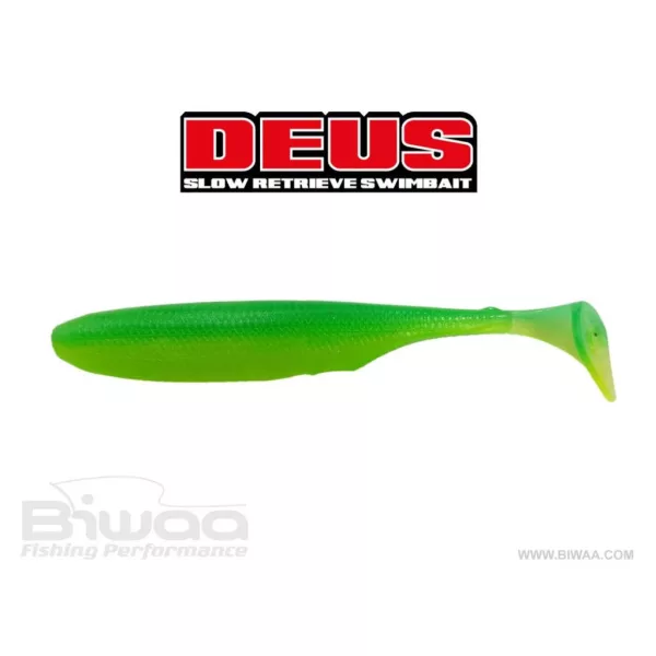Biwaa Deus 10cm 202 Limetreuse Gummifisch 7 Stk.