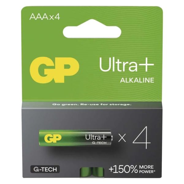 GP Alkalibatterie Ultra Plus AAA 1,5V 4 Stk./Blister