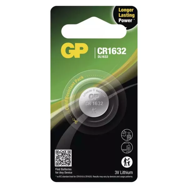 GP Lithium Knopfzelle CR1632 1Stk/Blister