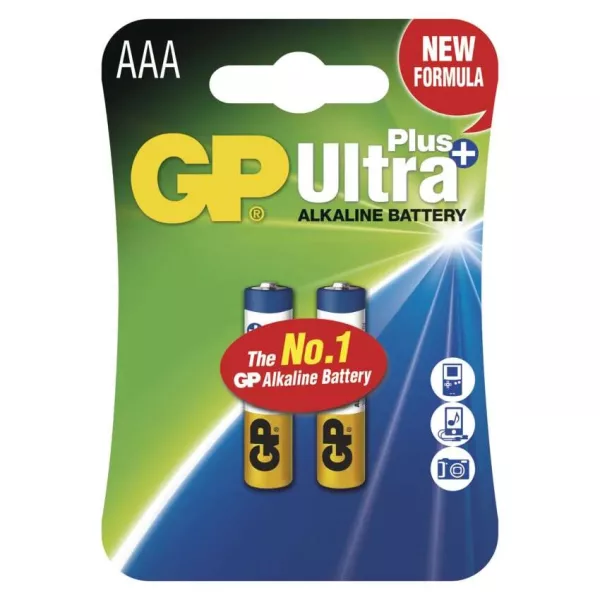 GP Ultra Plus Alkali Batterie AAA 2 Stk./Blister