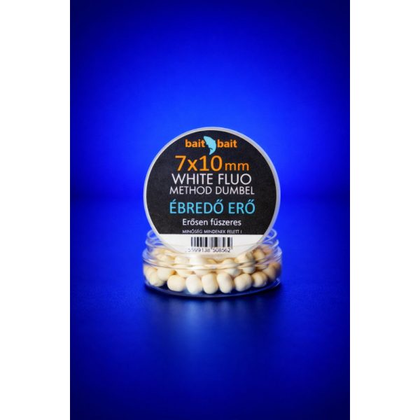 BaitBait Erwachende Kraft 7x10mm Fluo Method Dumbel White Wafter 20gr