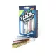 FIIISH 4 Stück 120mm Black Minnow Körper in natürlichen Farben: Khaki - Khaki Glitter - Pink - Black Kunststoffköder