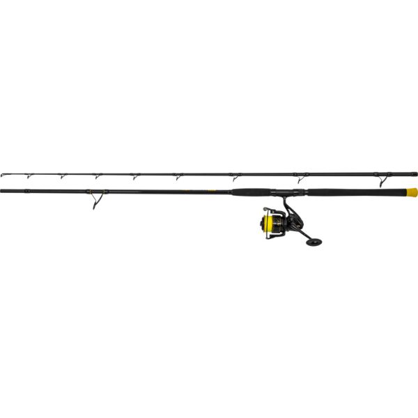 Black Cat Hard Core Combo Bank Rod 3,00m 600gr 2-teilige Welsrute mit Black Passion FD 80 Rolle und Schnur