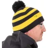 Black Cat Bobble Hat Strickmütze