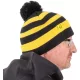 Black Cat Bobble Hat Strickmütze
