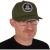 Black Cat Green Flat Peak Cap Baseball Kappe