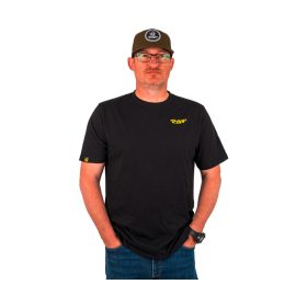 Black Cat Chase Dreams Black Tee T-Shirt L