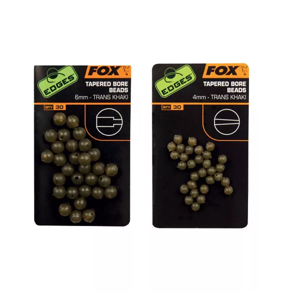 Fox EDGES™ Tapered Bore Beads - 4mm Gummikugel